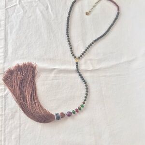 Nakamol Natural Beaded Necklace with Tassel